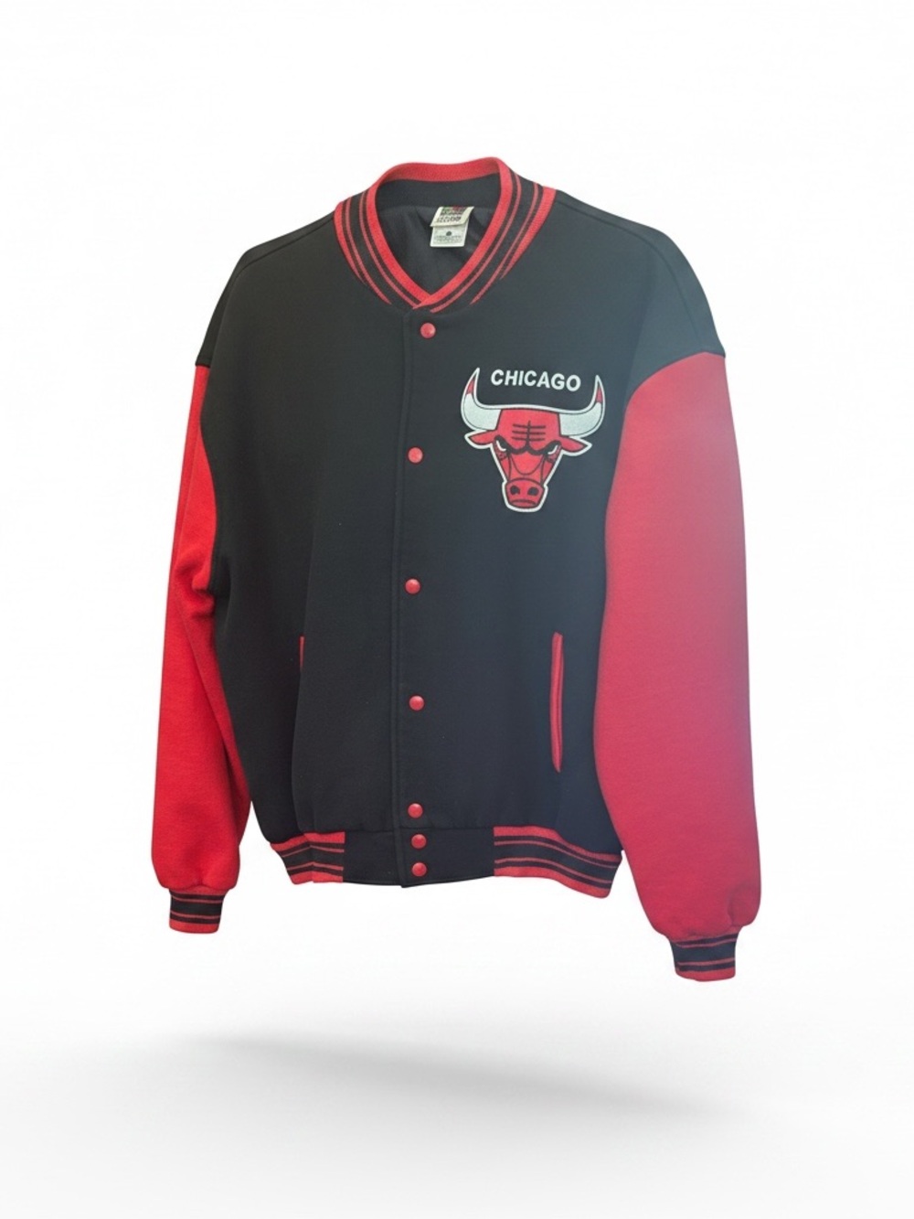 Chicago Bulls Black and Red Chicago Bulls-Style Varsity Vintage Jacket